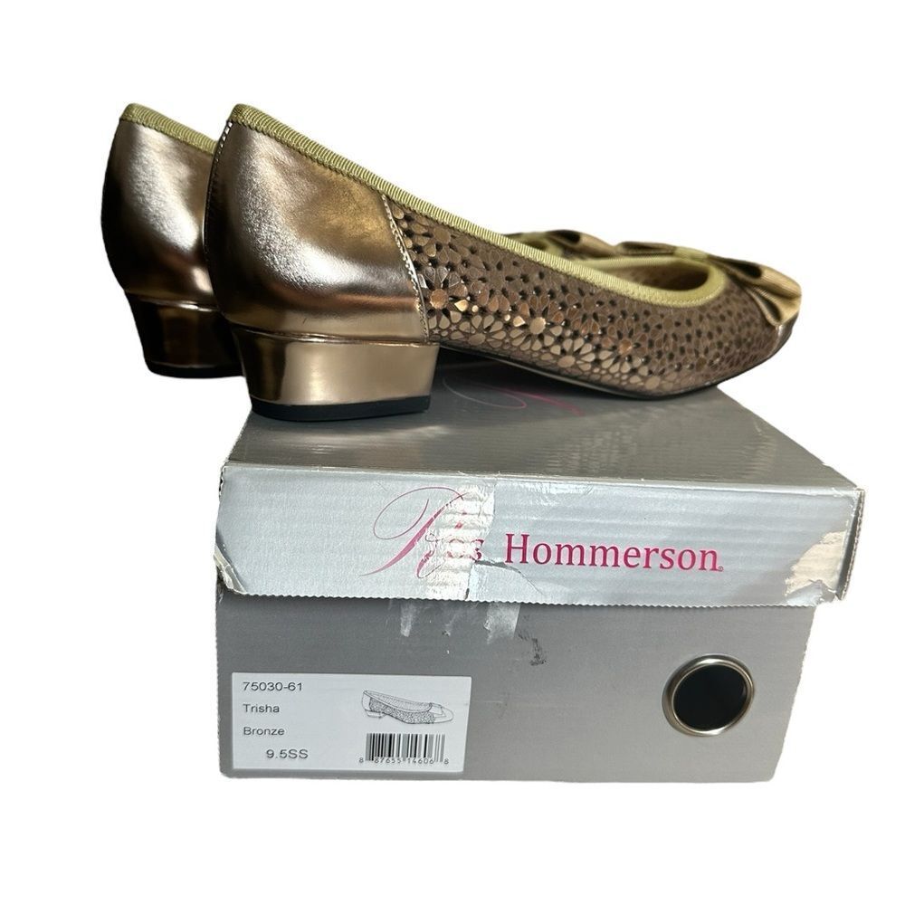 Ros Hommerson bronze Trisha metallic / patent leather flats in a size 9.5SS new - Picture 4 of 14
